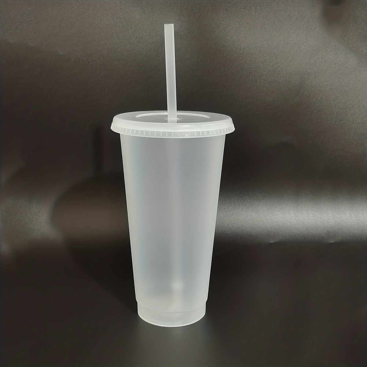 Round Cup Mouthreusable Party Drinking Cups With Straw Lid - Temu