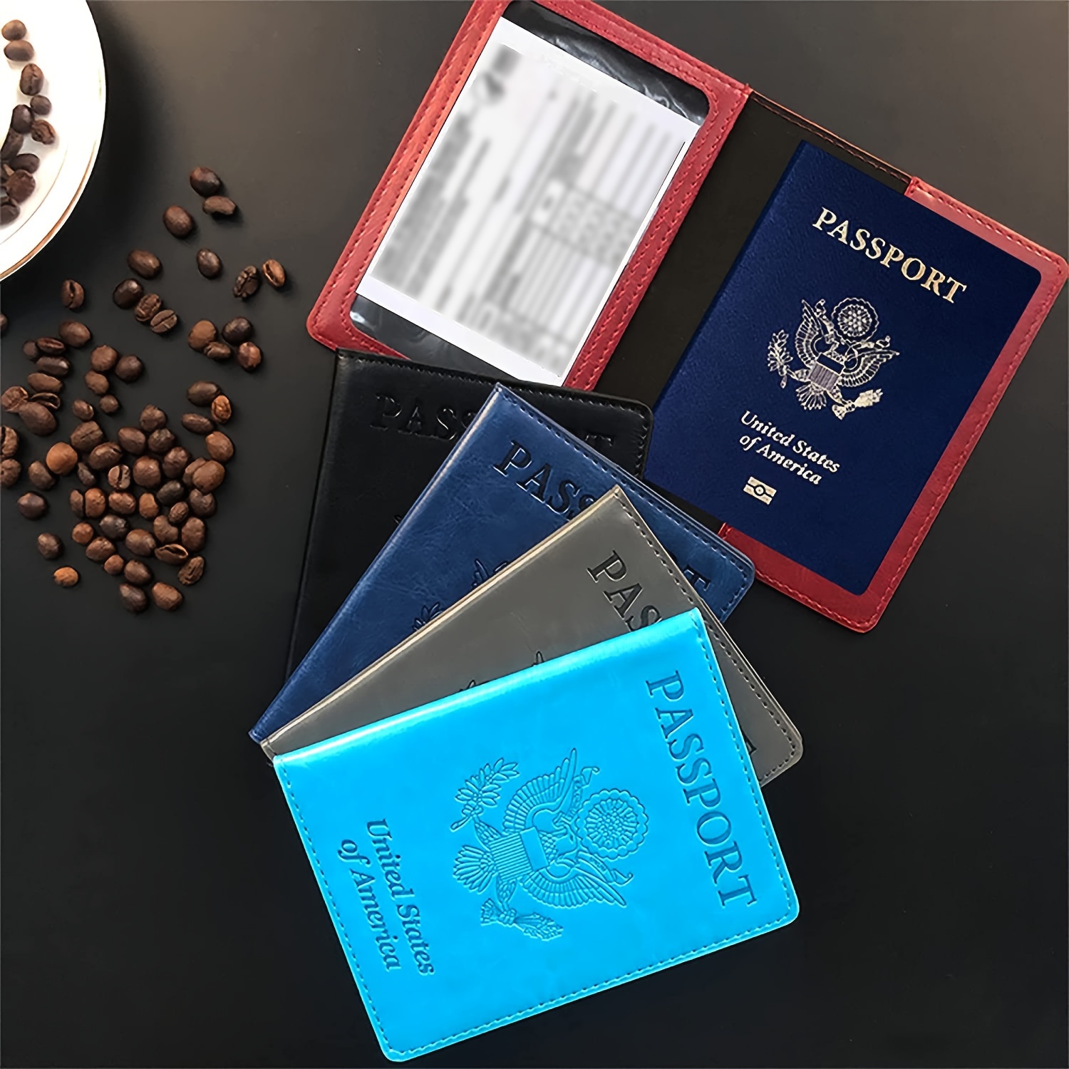 1pc Pu Leather Passport Holder Travel Accessories Passport Wallet Slim Passport  Cover Protector - Bags & Luggage - Temu Germany