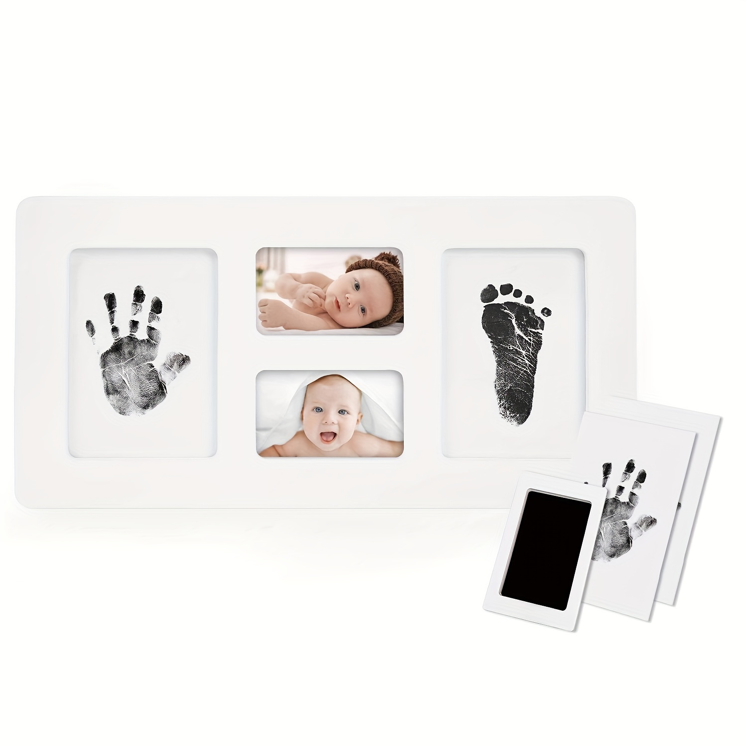 Diy Hand And Footprint Kit Ink Pads Photo Frame Handprint - Temu