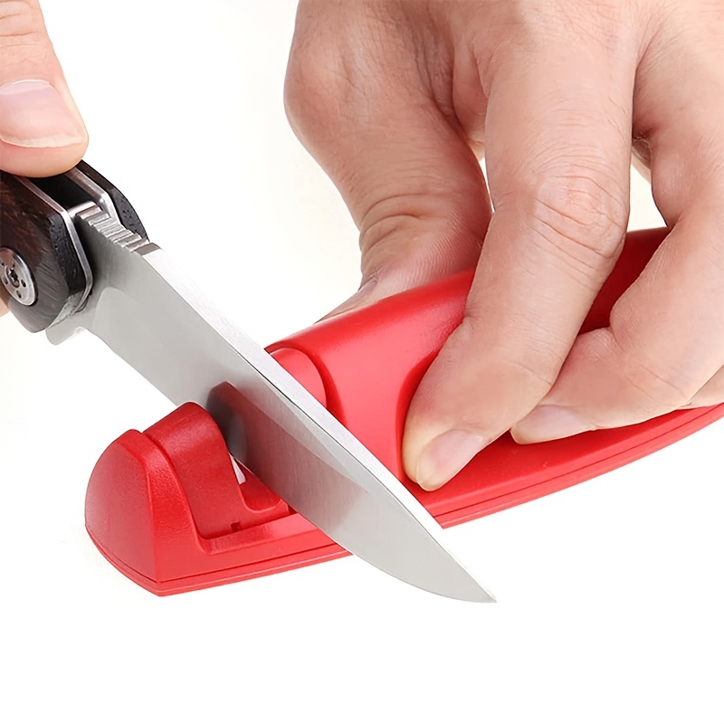 Two-section Portable Quick Knife Sharpener, Household Hand-held Knife  Sharpening Stone Creative Mouse Quick Mini Knife Sharpener - Temu United  Arab Emirates