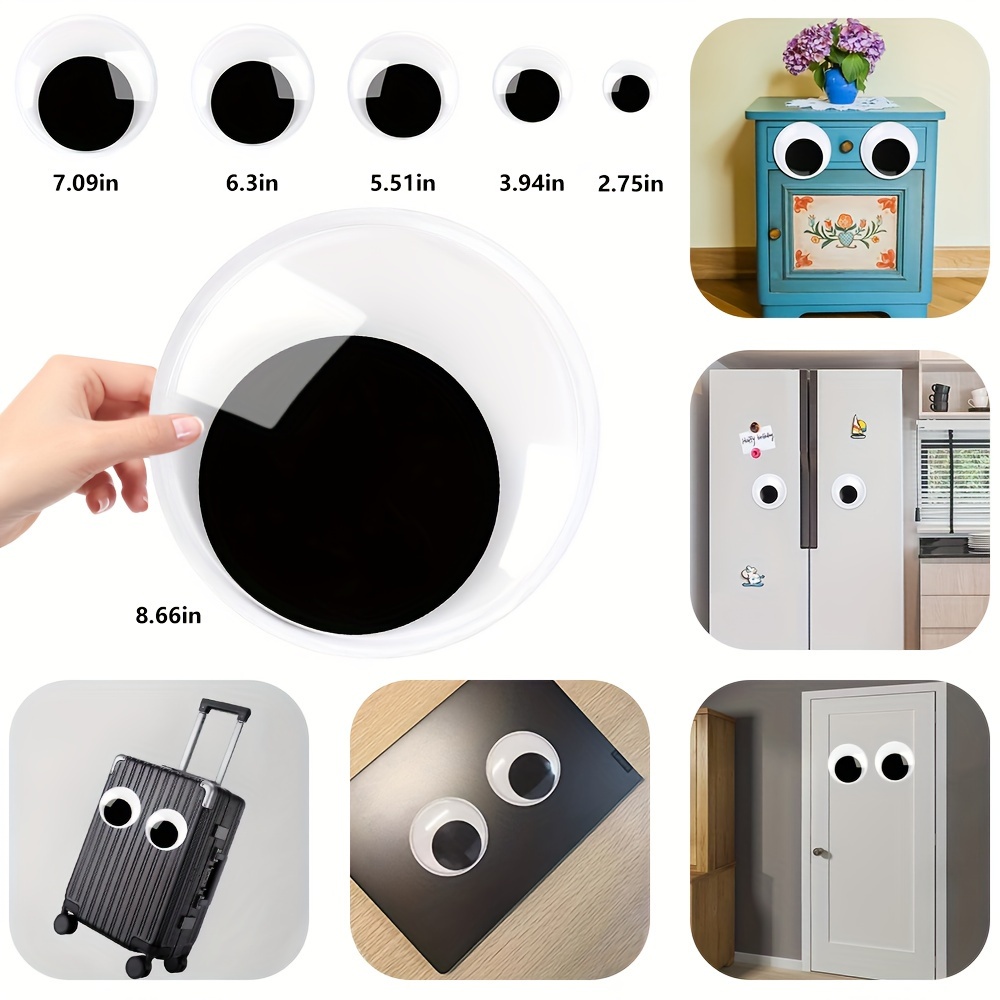 6PCS 5.9 INCHES Giant Googly Eyes Black Large Sticky Eyes Refrigerator Door  $15.39 - PicClick AU