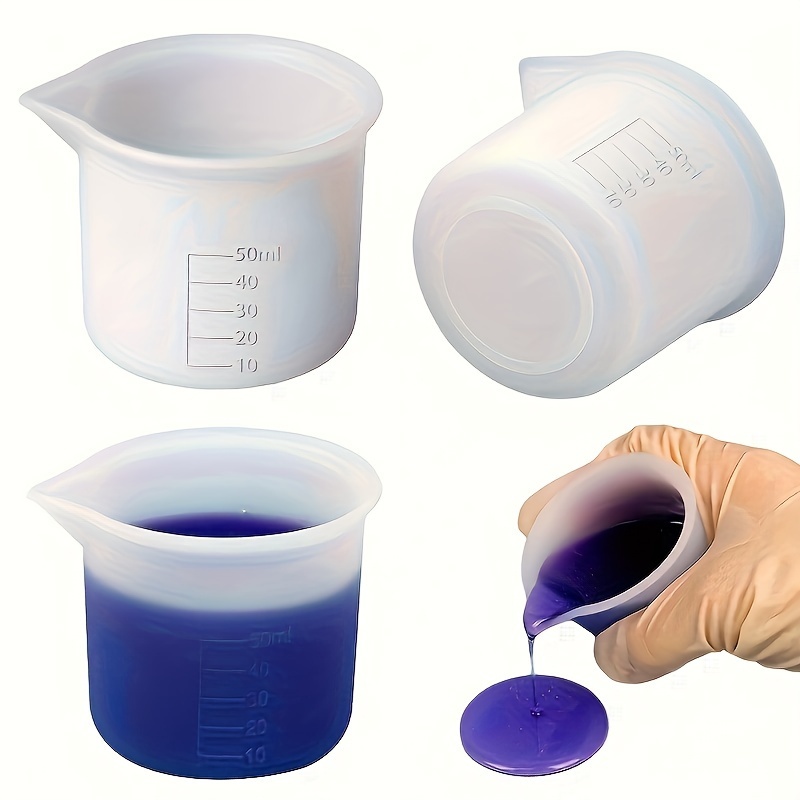 Silicone Pouring Split Cup Measuring Cup Resin Tools Color - Temu