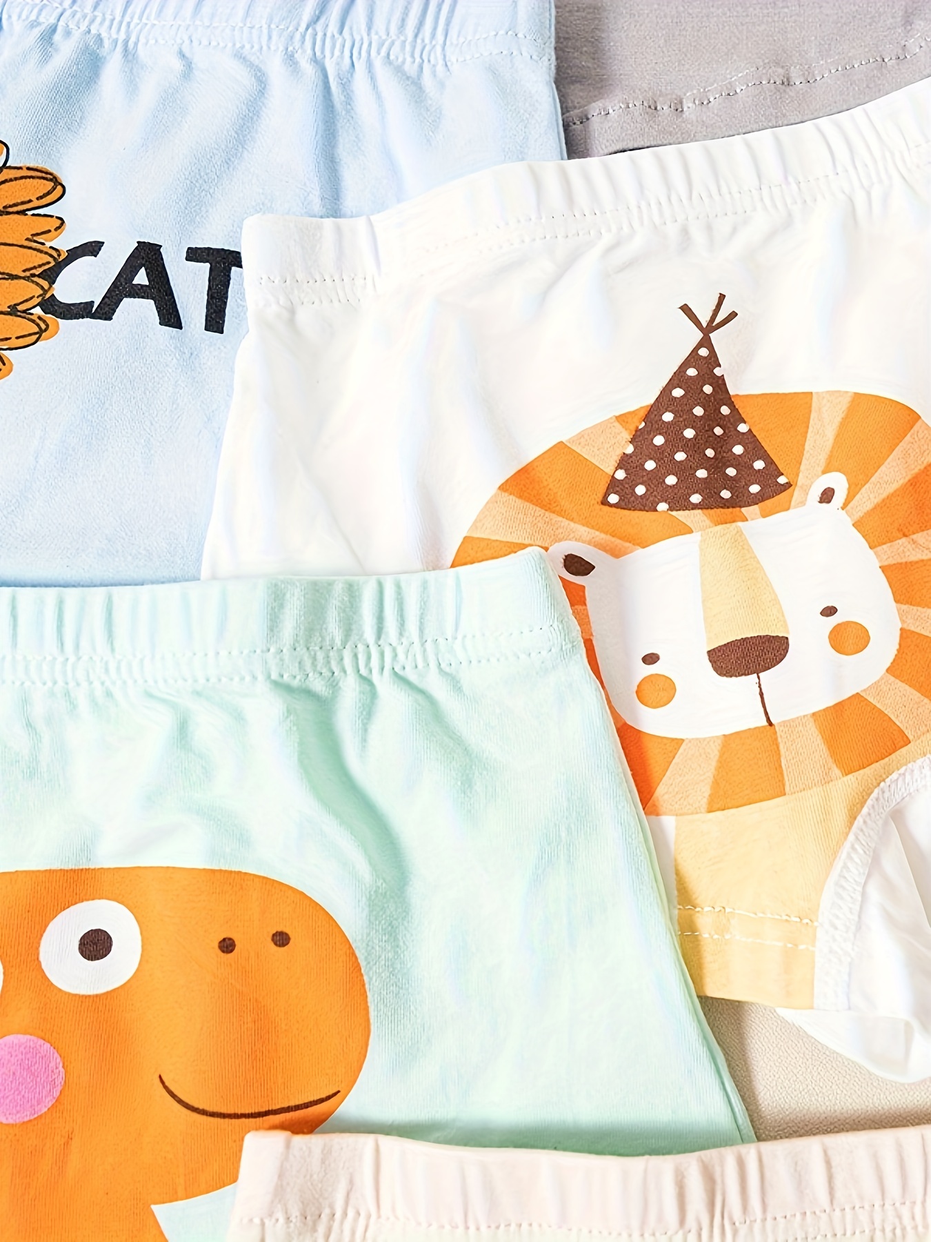 Toddler Baby Boys Casual Cute Cartoon Animal Panties Soft - Temu