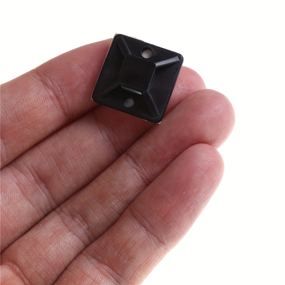 Bases de montaje con respaldo adhesivo de 1 - 50 piezas - Color: Negro
