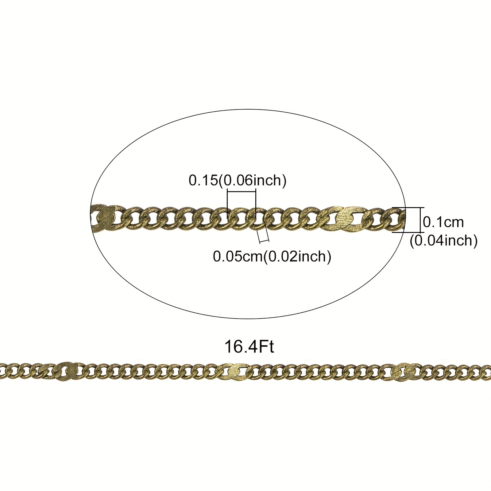 1 Roll Necklace Chains for Jewelry Making, 16.4 Ft 0.04 inch Unfinished  Brass Coated Iron Twisted Link Curb Chains Cable Link Chain for Necklace  Bracelet Making, (Platinum, 5m/roll)