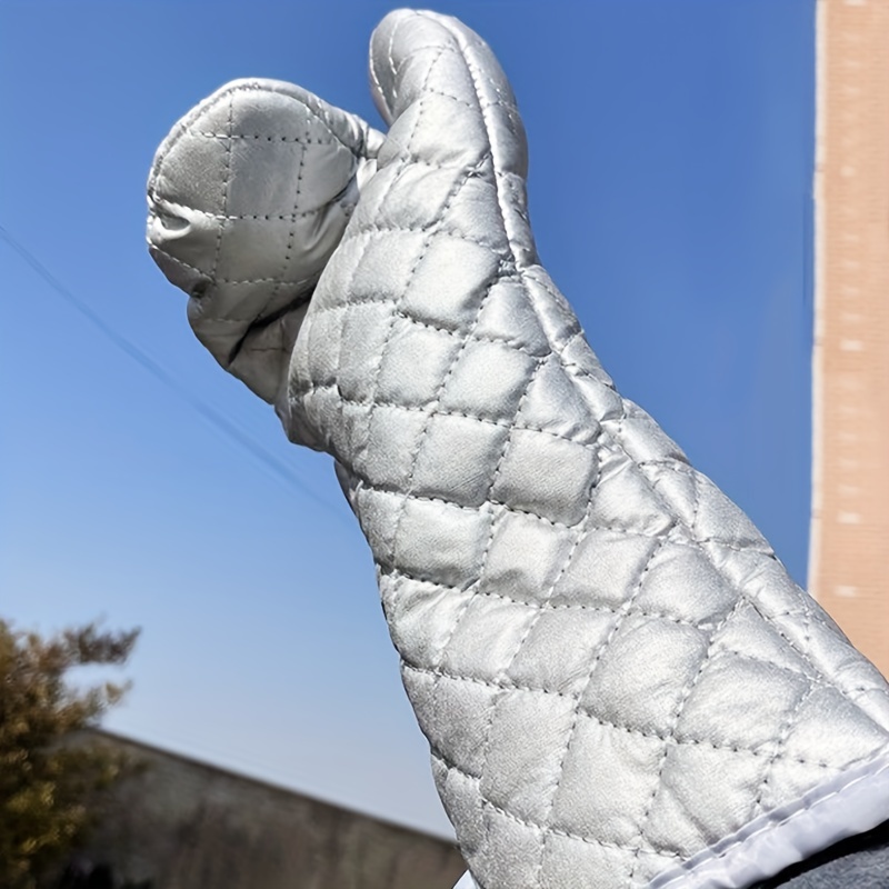 Polyester Oven Mitts Heat Resistant Double Layer Baking Insulation Gloves