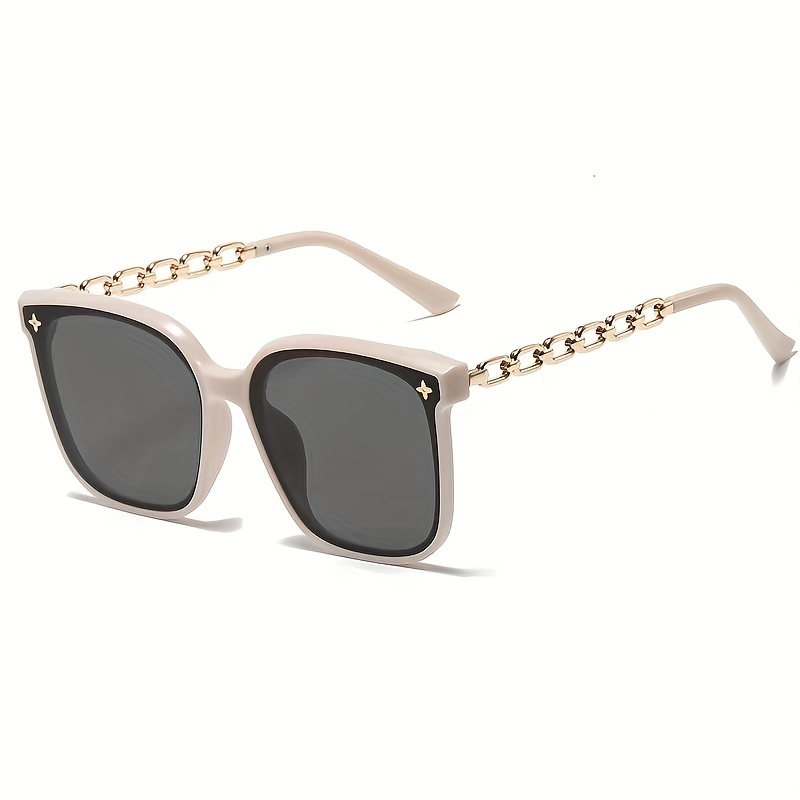Ter Cross Shaped Rivet Detail Square Sunglasses, Fashion Travel Outdoor Sun  Glasses With Uv Protection For Women - Temu