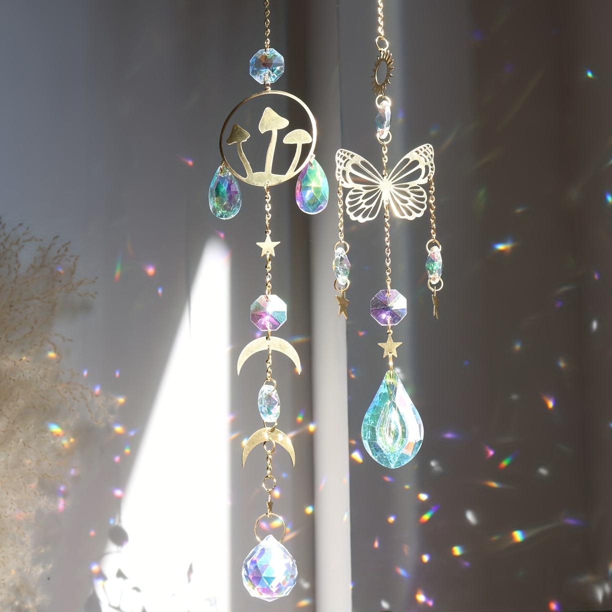Tree of Life Crystal Suncatcher, Rose Quartz Natural Stones, Hanging  Crystals, Rainbow Maker for Windows, Hanging Prism, Reiki, Ornament -   New Zealand