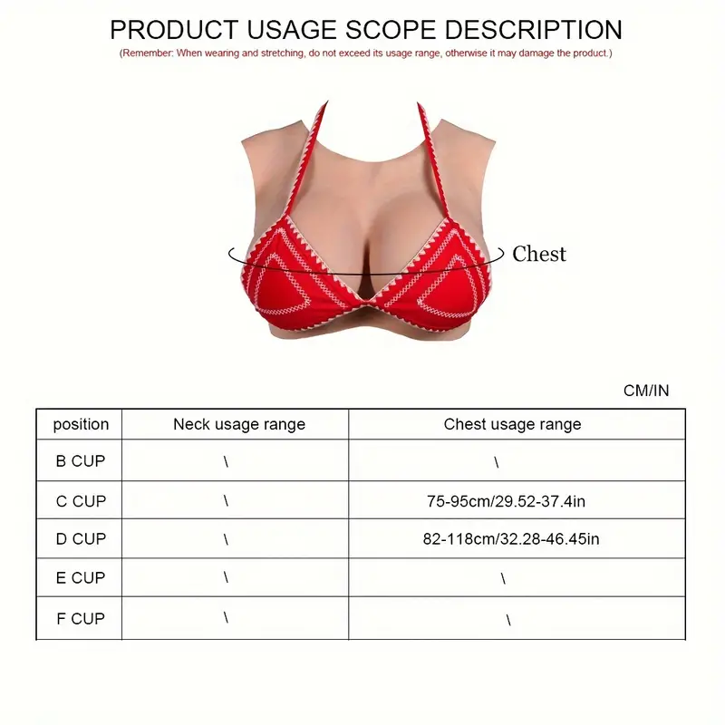 Men's C/d Cup Boobs High Elastic Silicone Soft Wearable - Temu