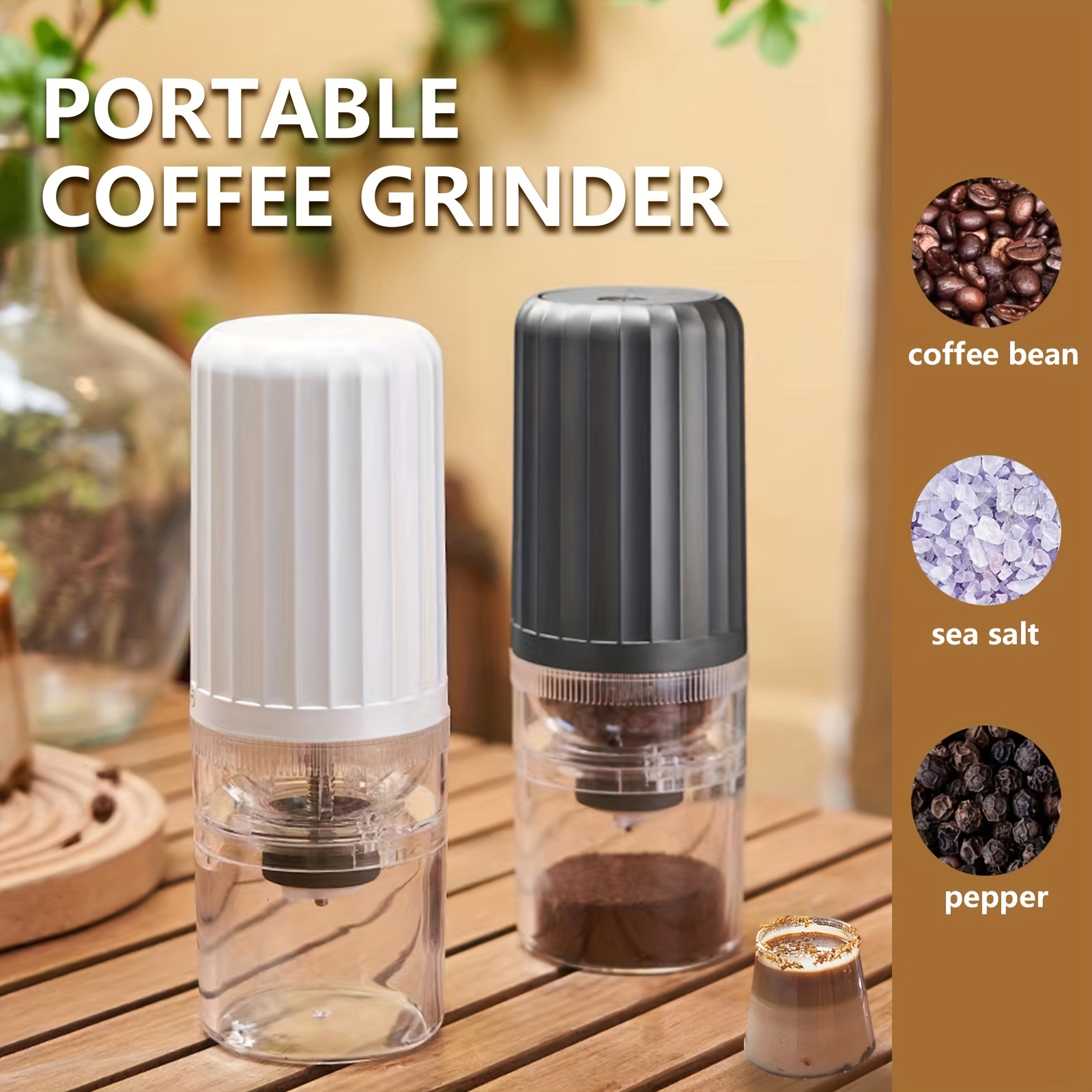 Portable Coffee Grinder With Ceramic Grinding Core Type c - Temu