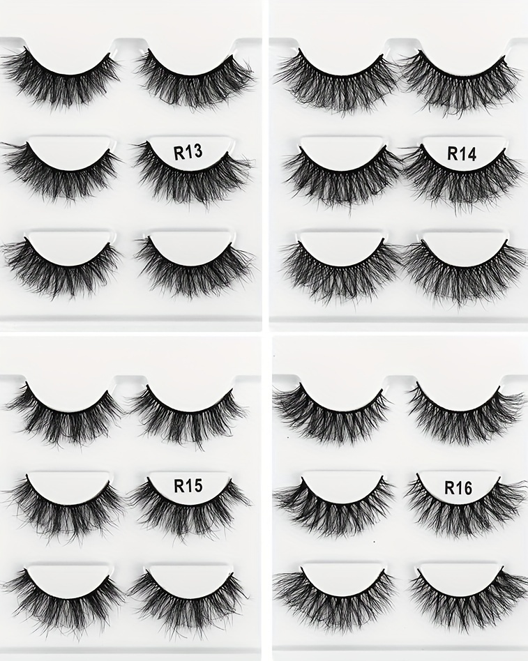 False Eyelashes Fluffy Wispy Thick Lash Faux Mink Hair Temu