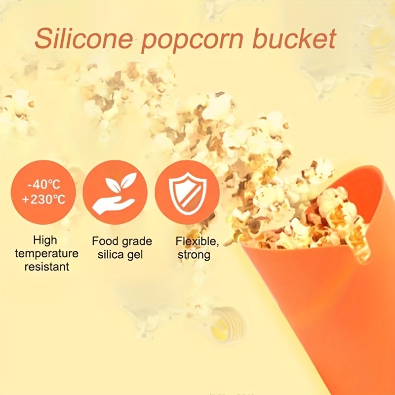 High temp Resistant Microwave Popcorn Bucket Large Silicone - Temu