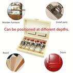 woodworking hole opener set positioning hard alloy flat wing drill adjustable hinge hole expander 15 35mm with wooden box