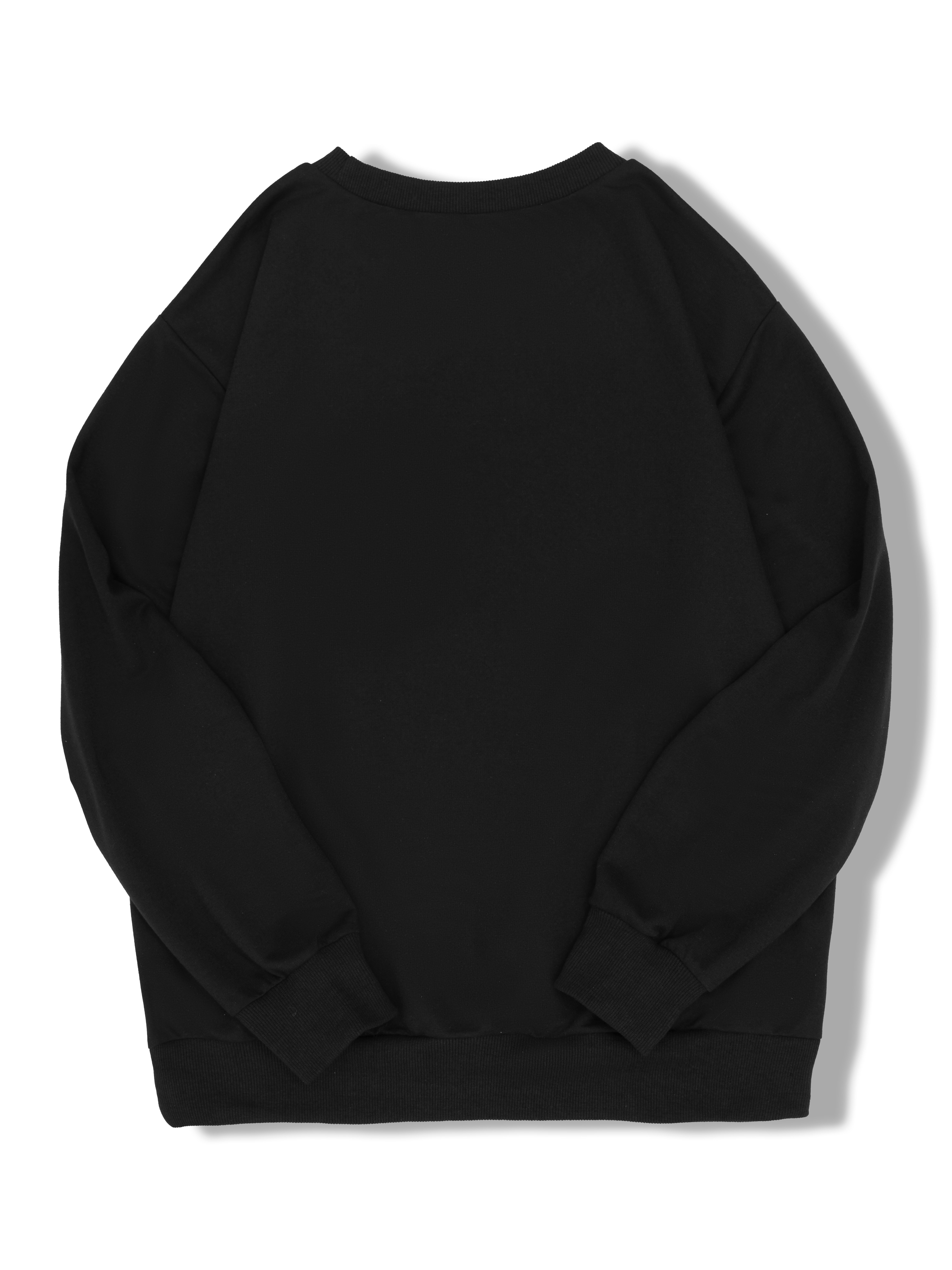 Plain black crew sales neck sweatshirt women's