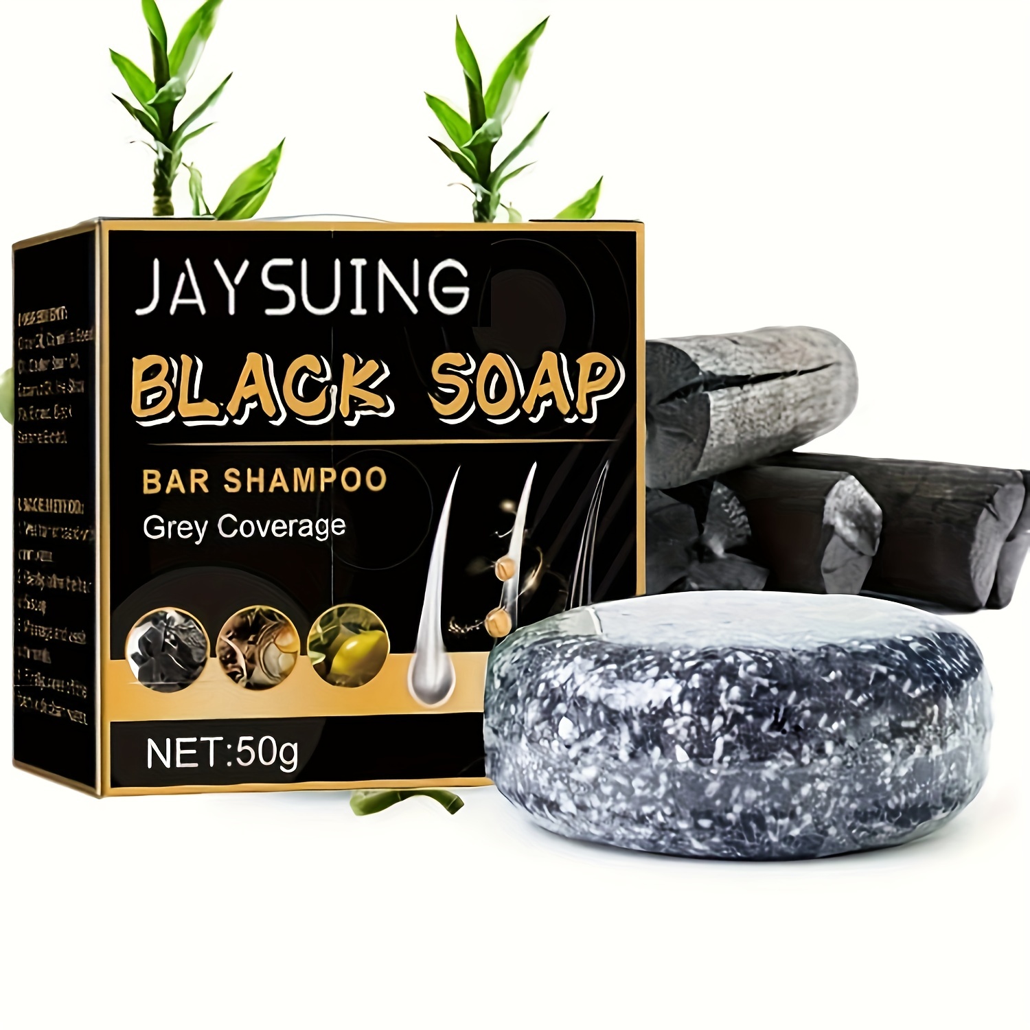 Mane Gray Reverse Shampoo Bar Natural Hair Darkening