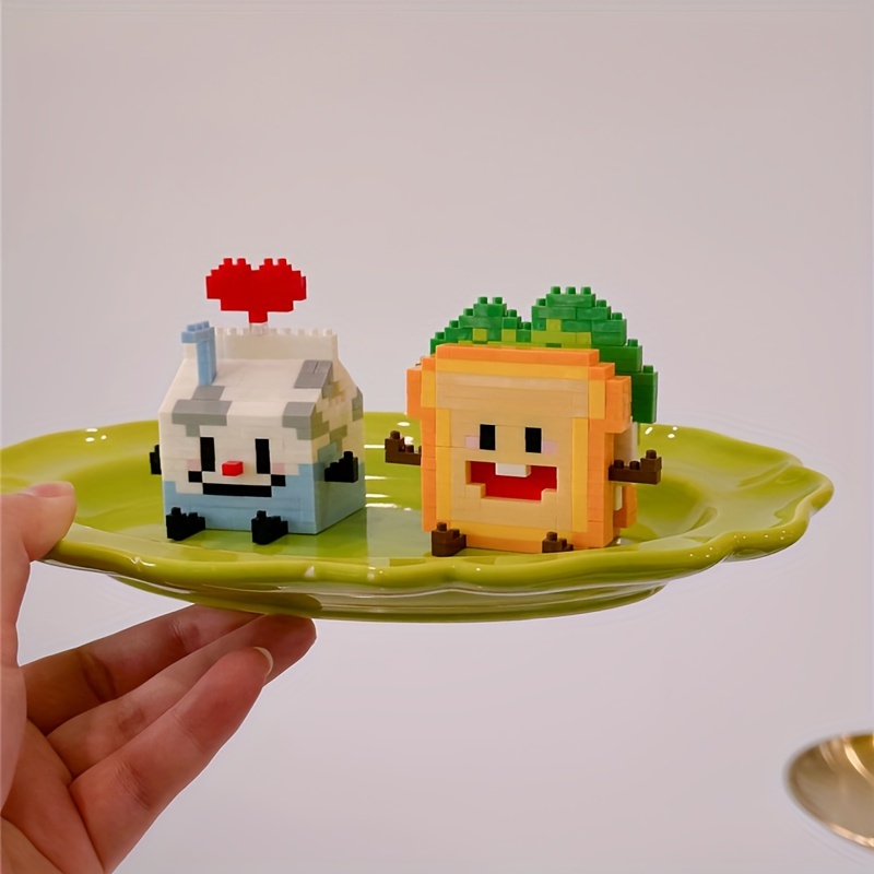 Mini Blocks Moc Comida rápida Hamburguesa Helado Papas fritas Bloques de  diamantes DIY Puzzle Asamblea Ornamento Juguetes para niños Regalo navideño