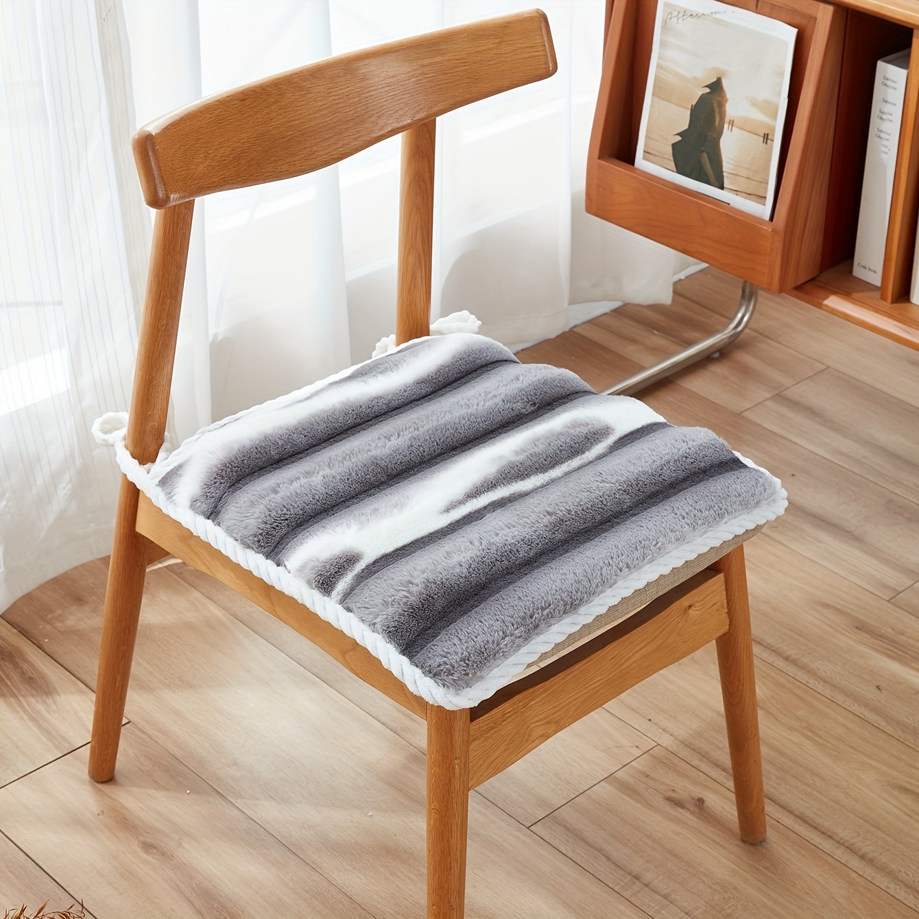 Rabbit velvet plush sofa cushion winter thickened warm sitting cushion