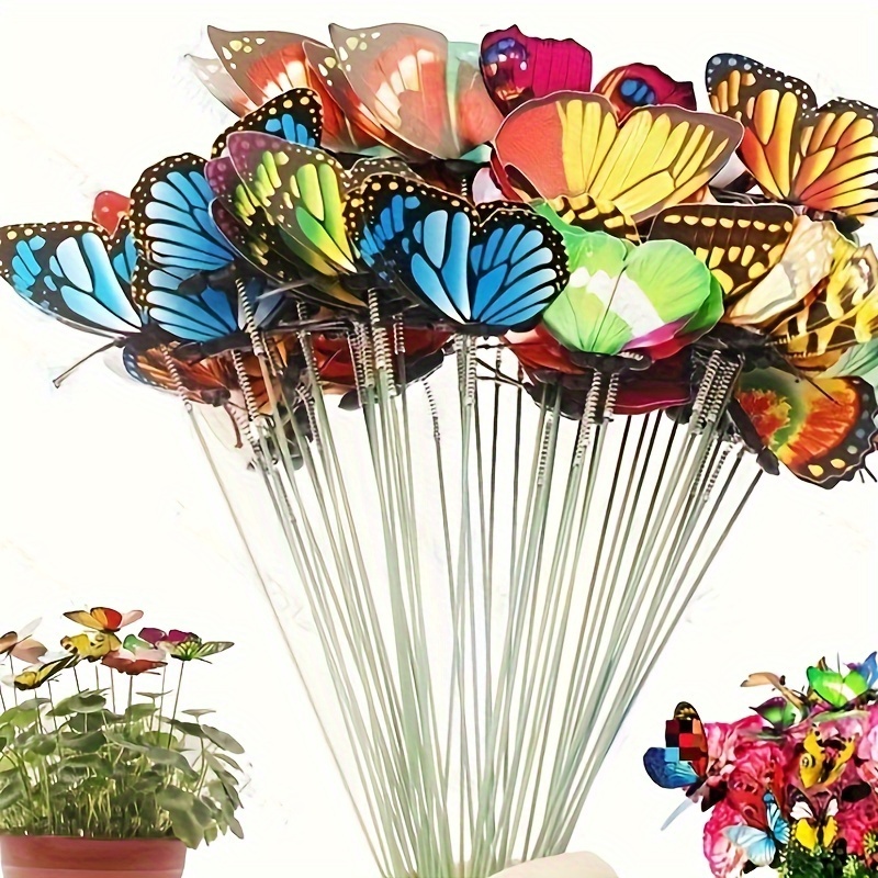 6 Piezas Decoración Artificial De Mariposas Para Arreglos Florales Del  Jardín, Tema De Bosque, Moda de Mujer