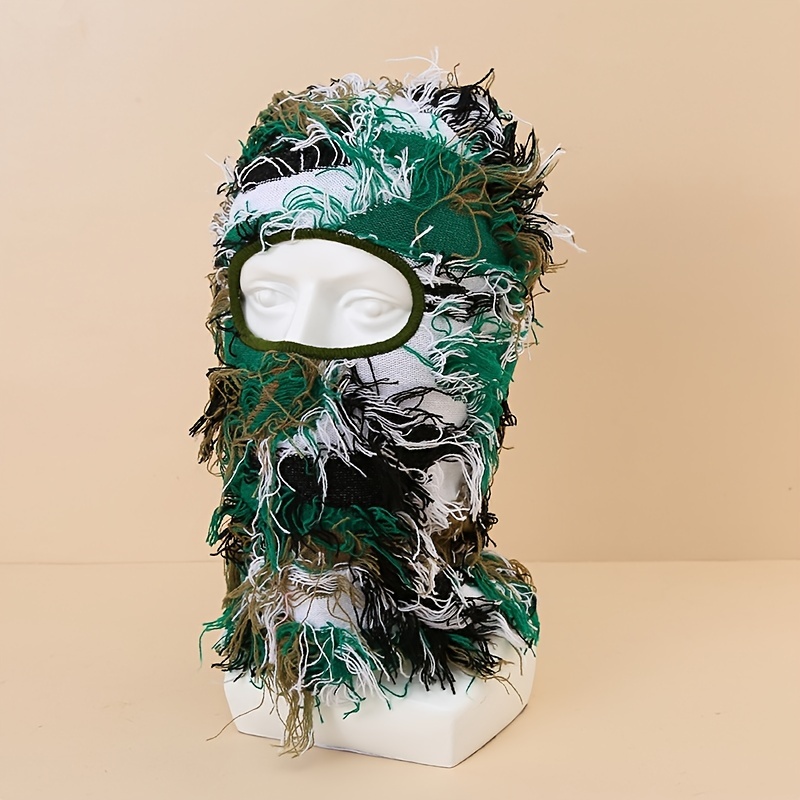 Solid Color Distressed Balaclava Mask Full Face Cover - Temu