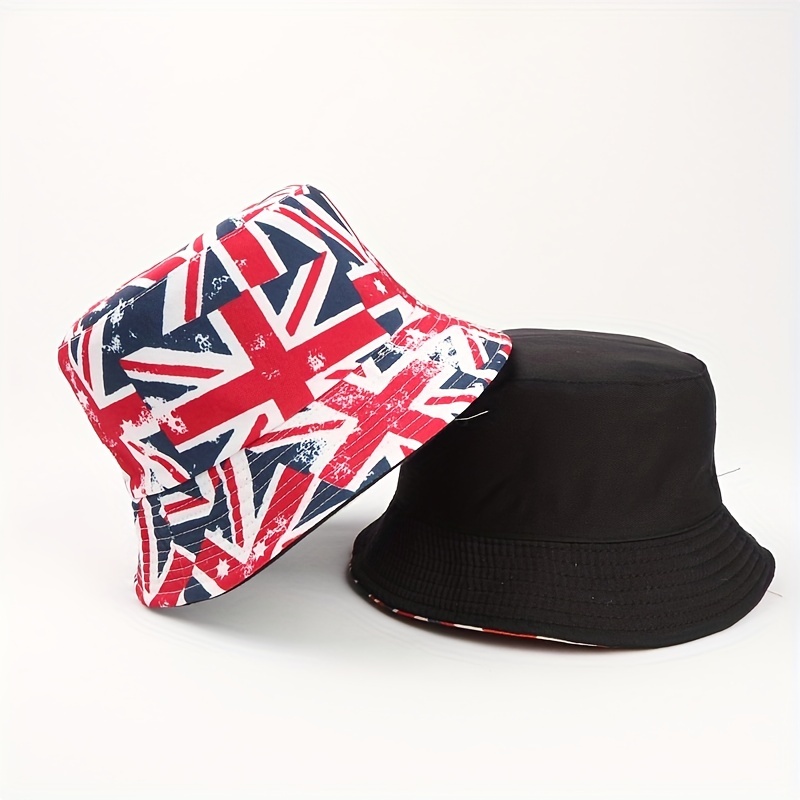 Print Reversible Bucket Hat Summer Sunscreen Fisherman Cap