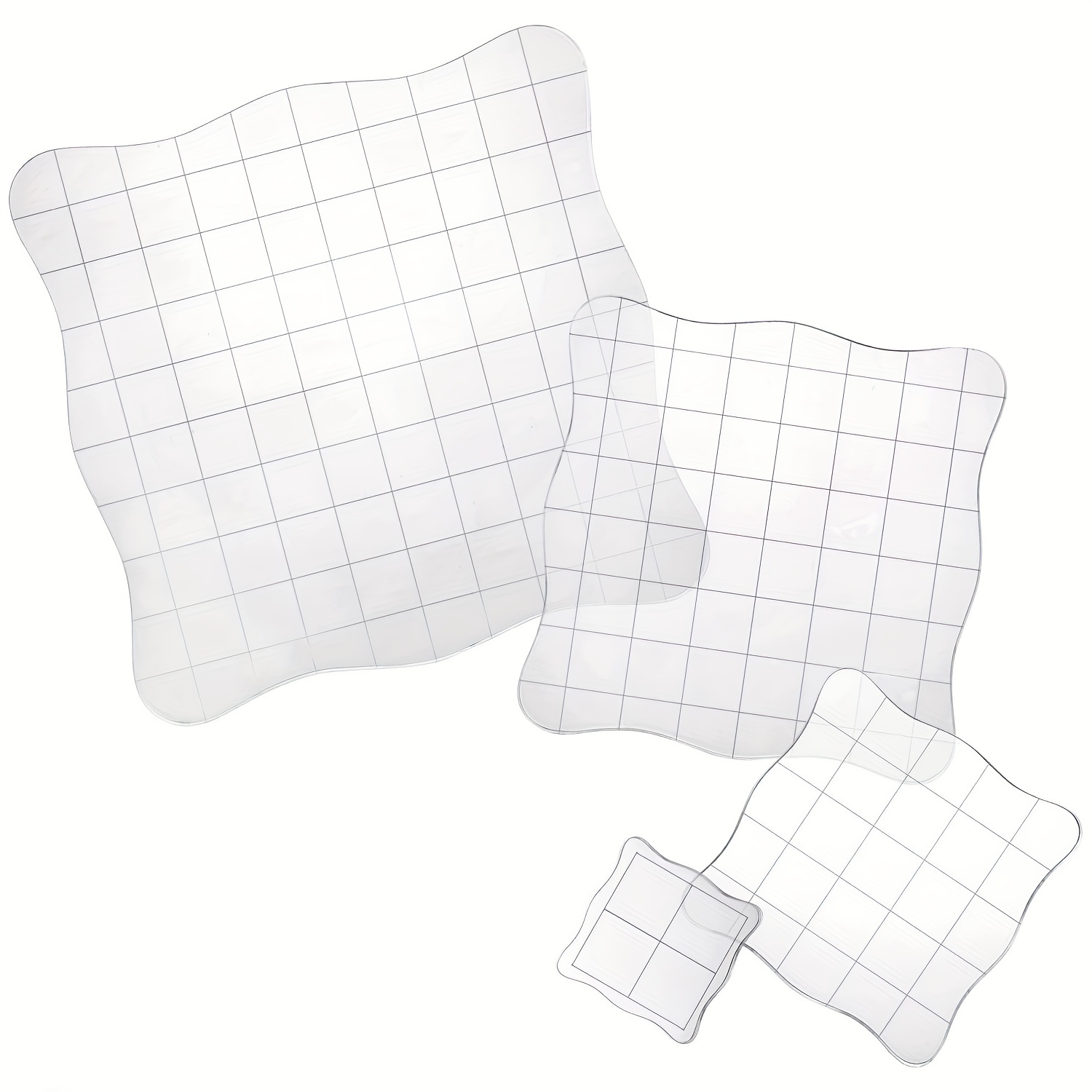 Acrylic Stamp Block Clear Stamping Blocks Set Grid Lines - Temu