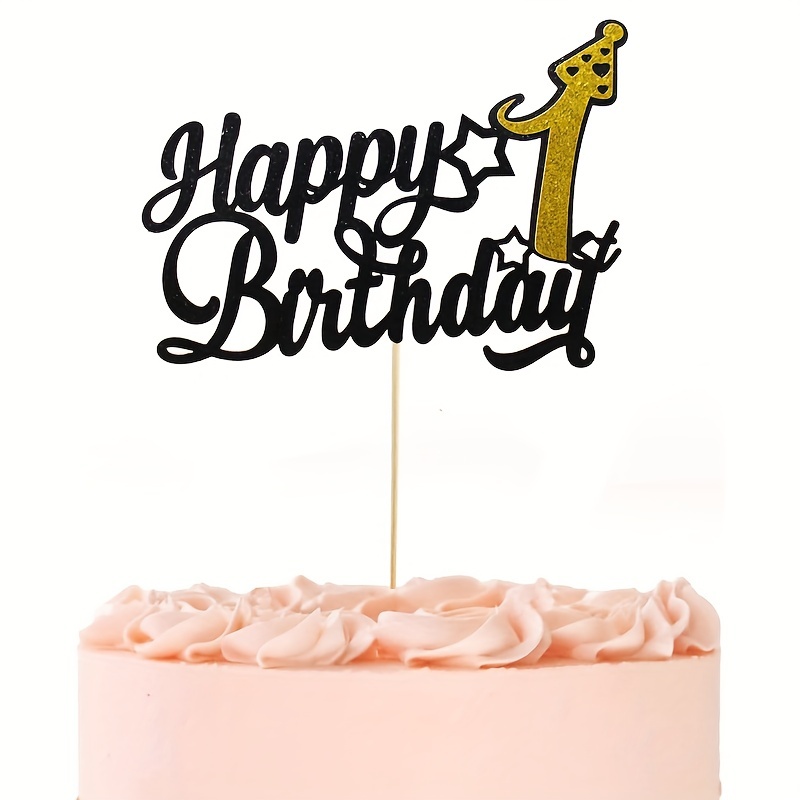 Décoration de gâteau de 1er anniversaire - Une décoration de