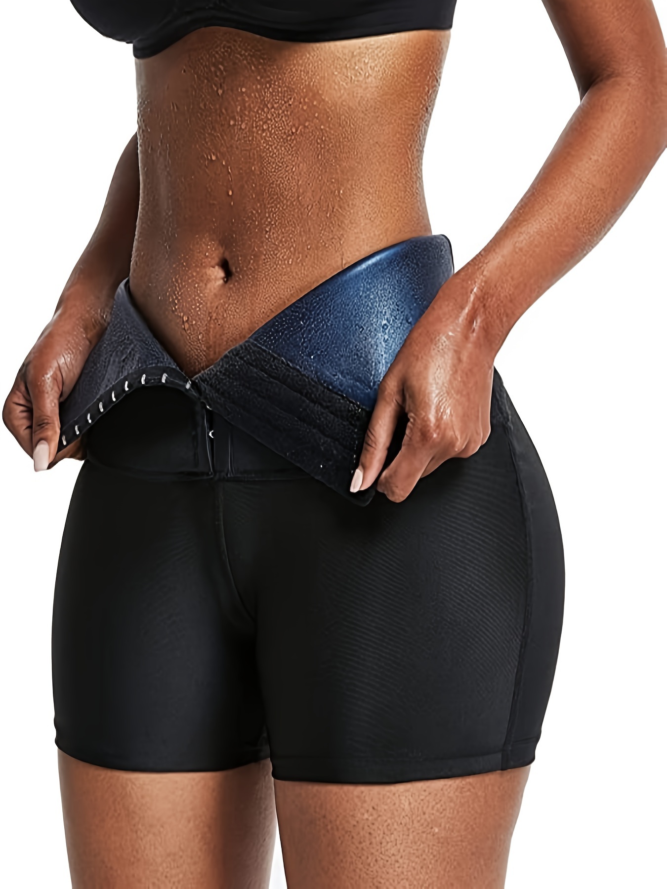 High Waist Shaping Shorts Front Buckle Tummy Control - Temu