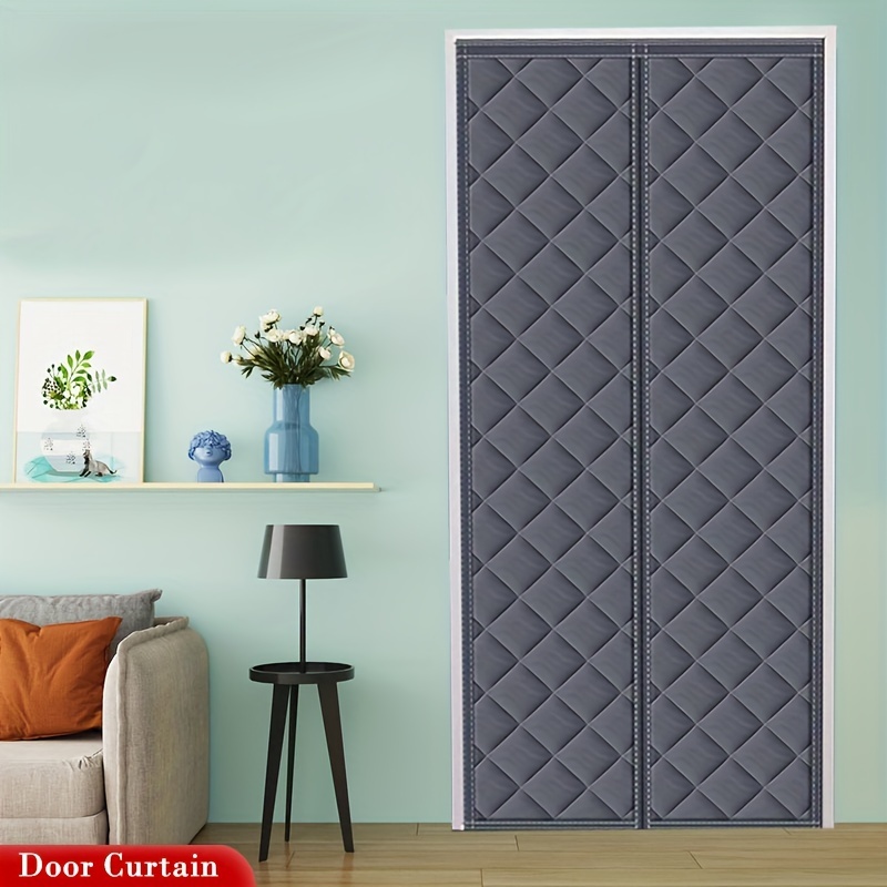 Grey Insulated Door Curtain, Translucent Door Cover, Magnetic Thermal Door  Blanket,thicken Eva Material, Windproof, Insulation For Winter - Temu  Germany