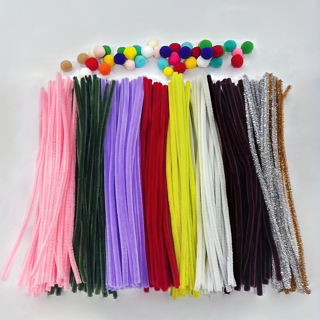 Black Pipe Cleaners, 100psc Pipe Cleaners Craft Supplies, Chenille Stems,  Pipe Cleaners for Crafts, Art and Craft Supplies 