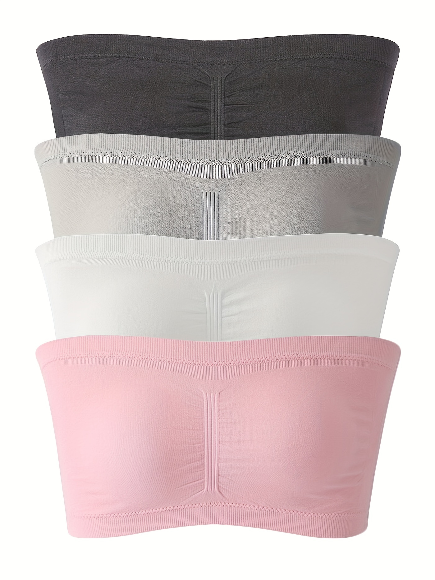  5 Pieces Womens Non Padded Bandeau Sprots Bra