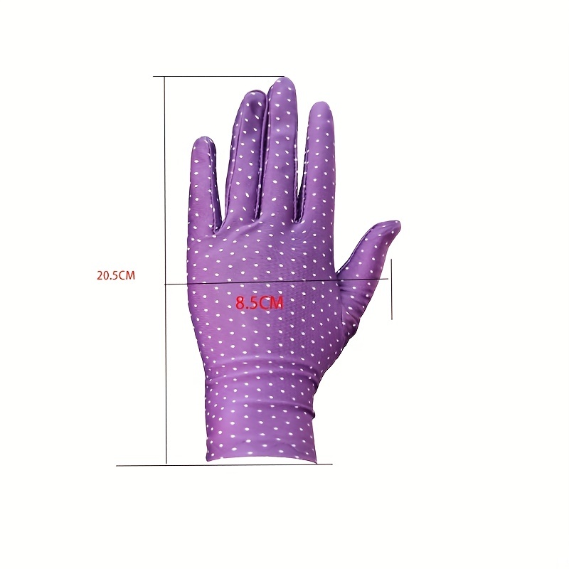 Dotted Solid Color Gloves Casual Sunscreen Driving Cycling - Temu