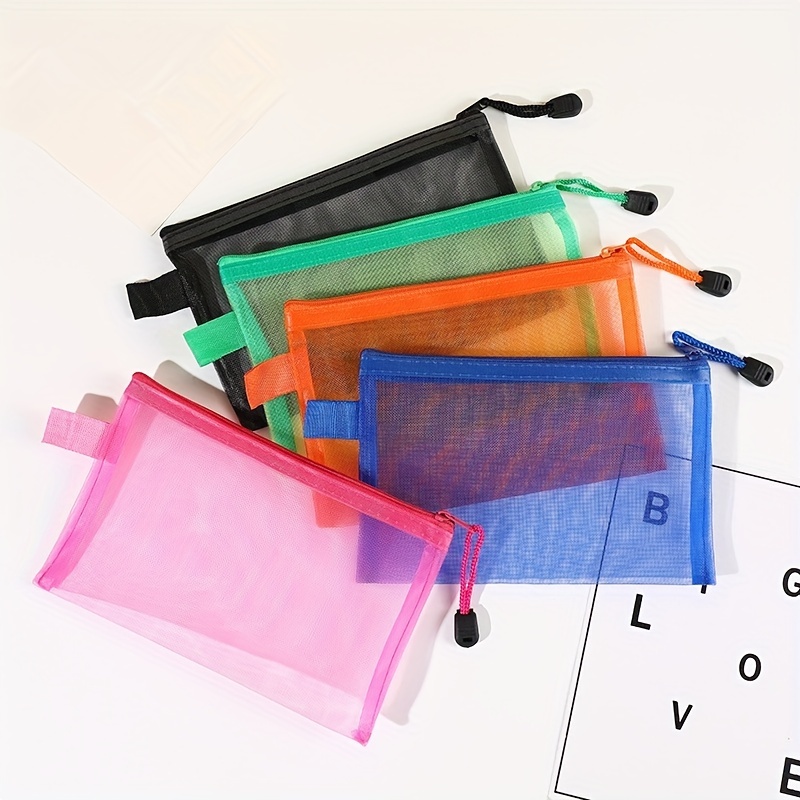XZNGL Small Mesh Bags with Zipper Mesh Zipper Bags Document Bag  Ticket、A4、A6 Document Pouches File Folders 12Pcs | Walmart Canada