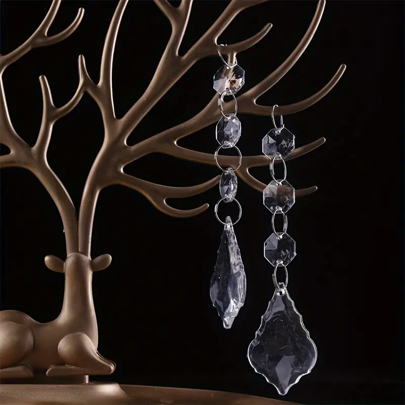 Hanging Crystals Centerpieces Chandelier Garland Clear Maple - Temu Canada
