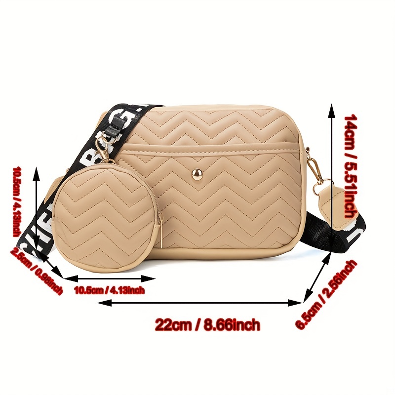 Quilted Shoulder Bag With Coin Purse, Women's Small Crossbody Bag, Pu  Leather Square Bag - Temu