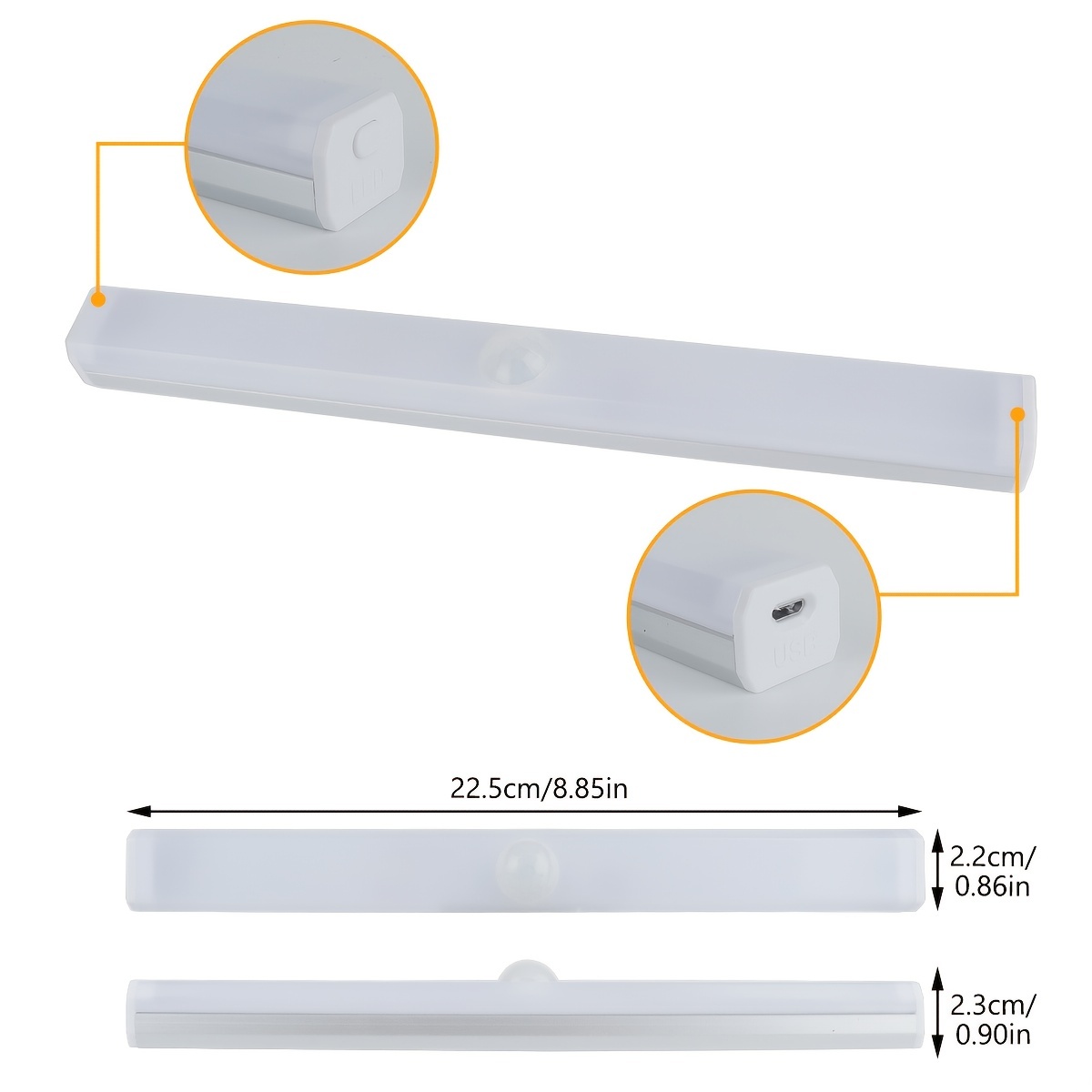 1 Ud./2 Uds. Luz Armario Sensor Movimiento Fácil Instalar - Temu Mexico