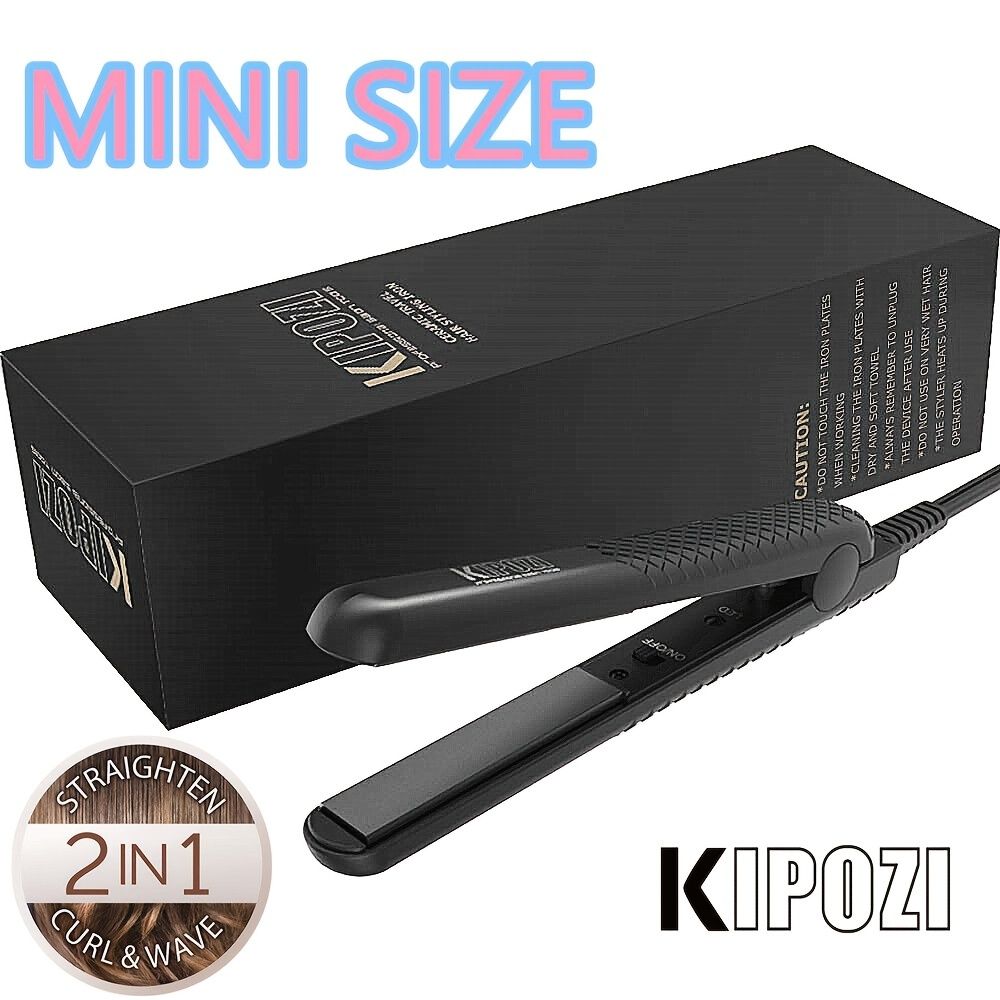 Kipozi Mini Flat Iron Short Thin Hair Straightener Ceramic Plate Curler 2 In 1 - Appliances - Temu Kipozi Mini Flat Iron Short Thin Hair Straightener Ceramic Plate Curler 2 In 1 - Appliances - Temu
