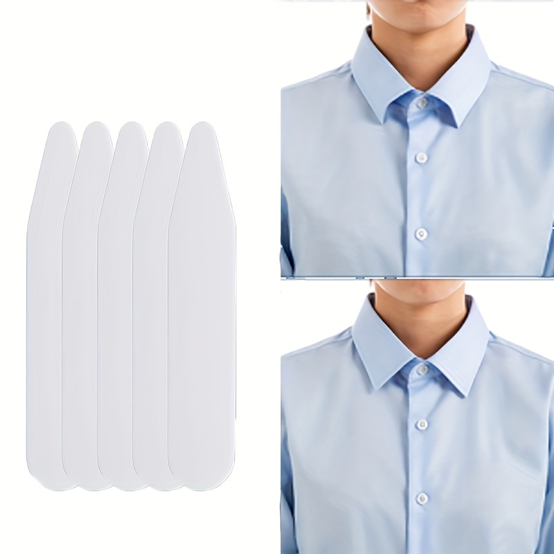 10/30/50Pcs Thickened PVC Collar Stays For Men Dress Shirt Collar Edge  Shaper