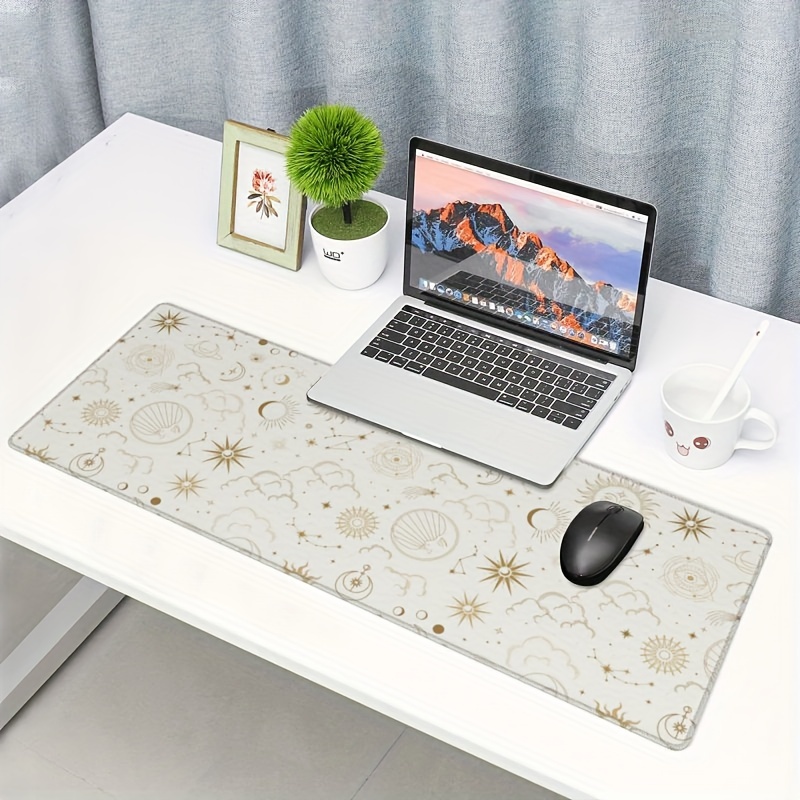 White Mousepad Xxl Mouse Pad Art Deskmat 90x40 Office Accessories