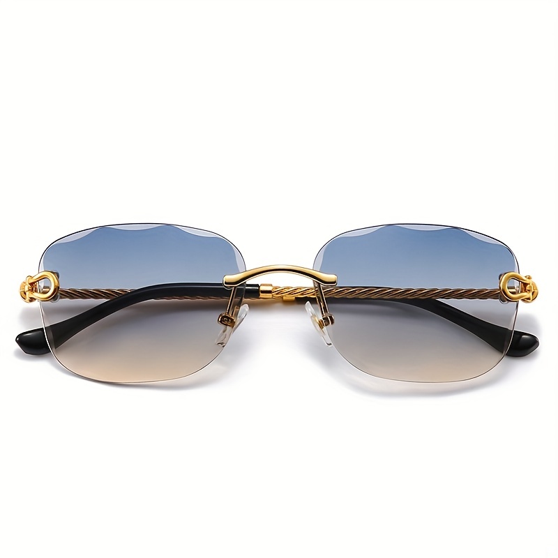 Men's Rimless Sunglasses UV Protection for Beach