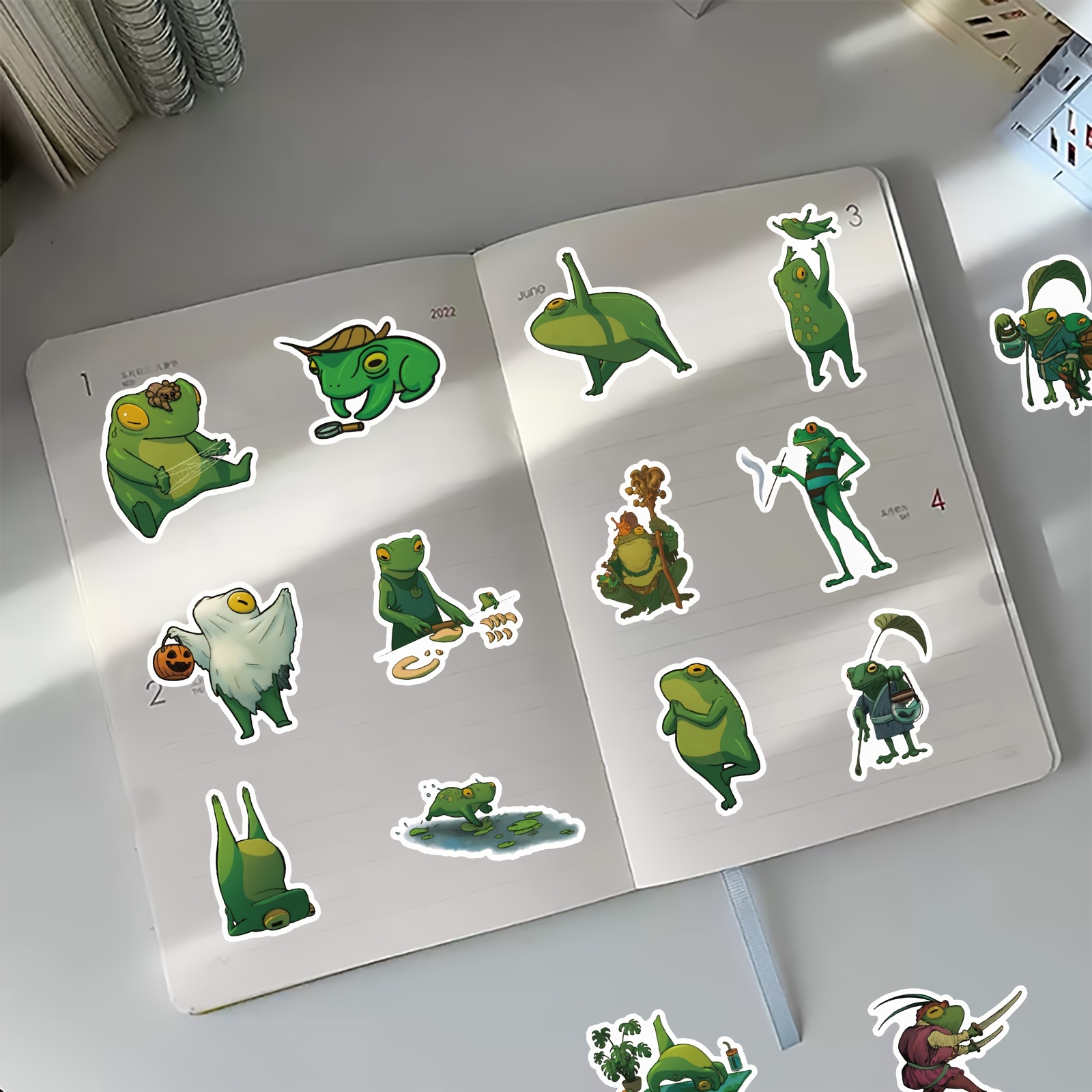 Frog Stickers Roll Cute Aesthetic Vinyl Sticker Laptop - Temu