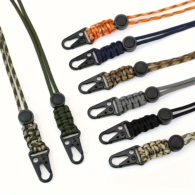 Usa Flag Paracord Lanyard Keychain Strong Braided Necklace - Temu