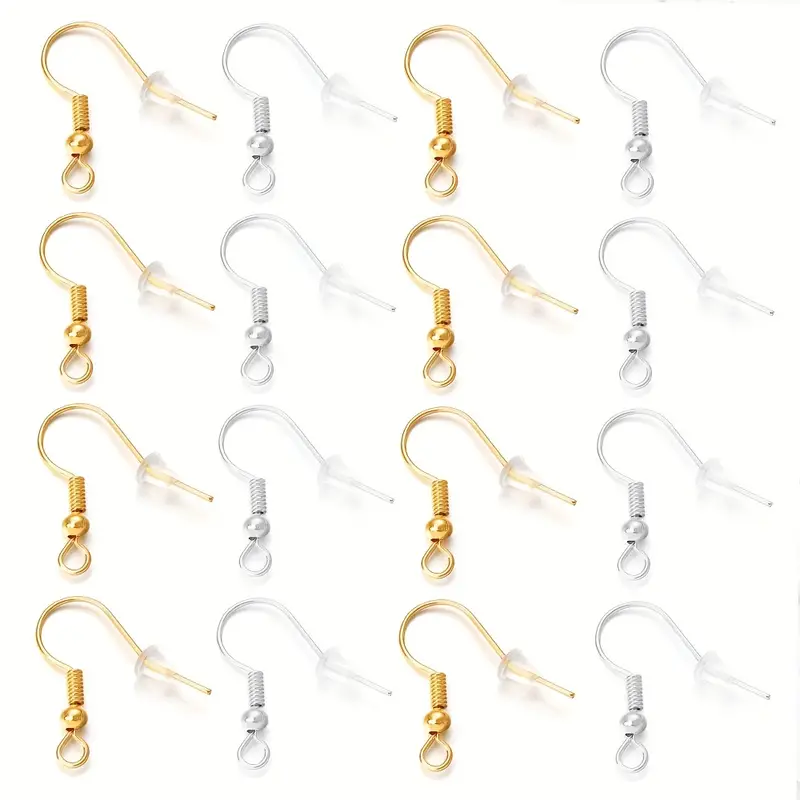 Stainless Steel Ear Hook Findings Clasps Earring Hooks For - Temu