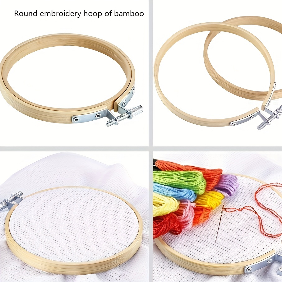 Embroidery Hoops Mini Bamboo Circle Cross Stitch Hoops Diy - Temu
