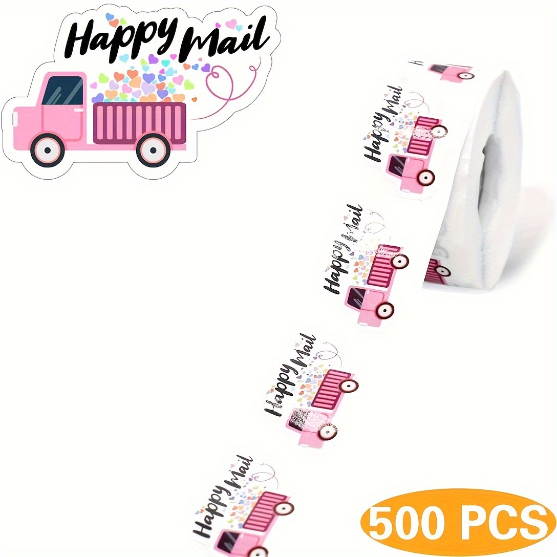 

500 Stickers/roll Thank You Stickers, Small Business, Handmade Stickers, Packaging Stickers (happy Mailer)
