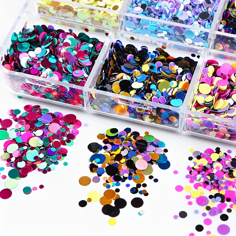 Holographic Glitter For Epoxy Resin Mold Filler Fillings Round Sequin DIY  Accessories Nail Art Decor Jewelry Making Supplies