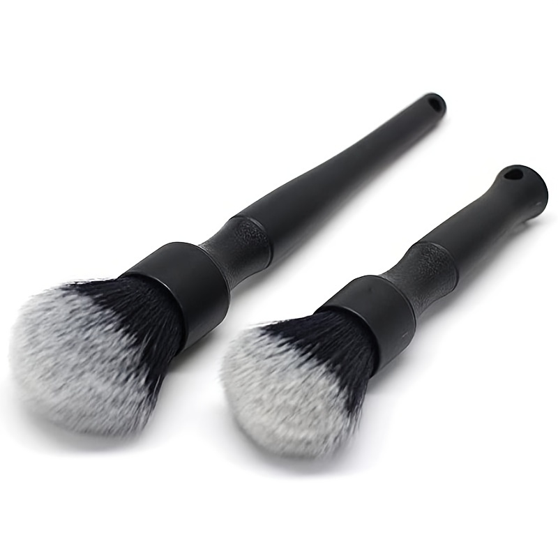 Car Detailing Brush Natural Boar Hair Soft Bristle Brush Tools Automotive  Air Outlet Interior Cleaning Brushes Kits - Temu
