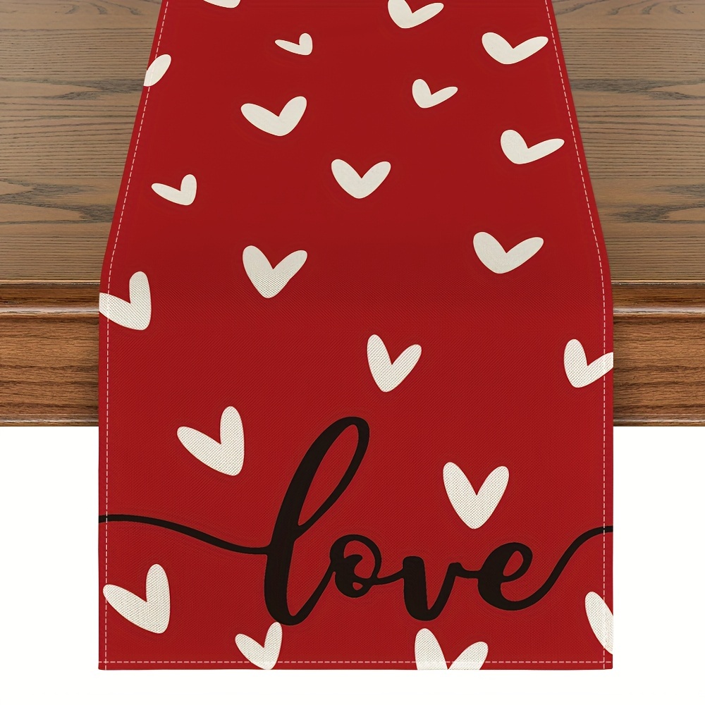 Valentine's Day Table with DIY Table Runner — Design of Your Life