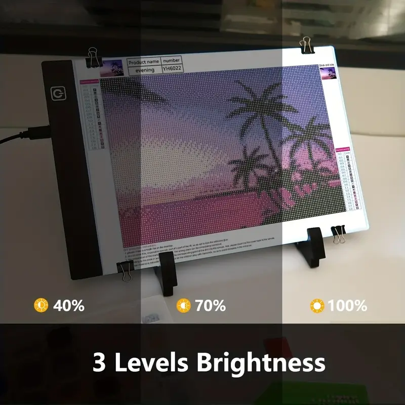 For 5D Diamond Painting A4/A5 Size LED Light Pad - Dimmable Light Board  Kit, Apply to Full Drill & Partial Drill Tracing Board Copy Pad Drawing  Tablet