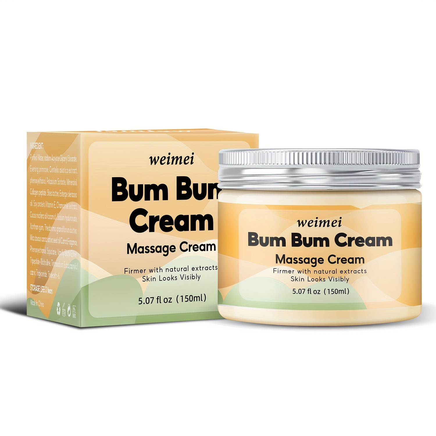 Bum Bum Cream With Lemon Vanilla Scent 2in1 Cellulite Cream And