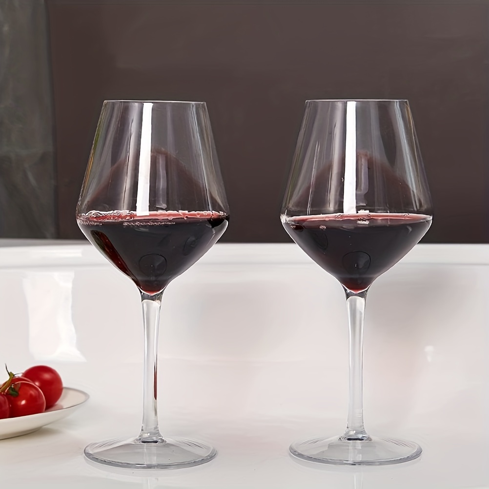 2pcs Tritan Plastic Red Wine Glass Unbreakable Wine Goblet